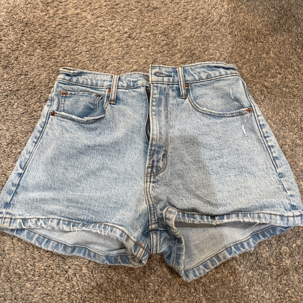 Abercrombie & Fitch Light Blue Mom Shorts